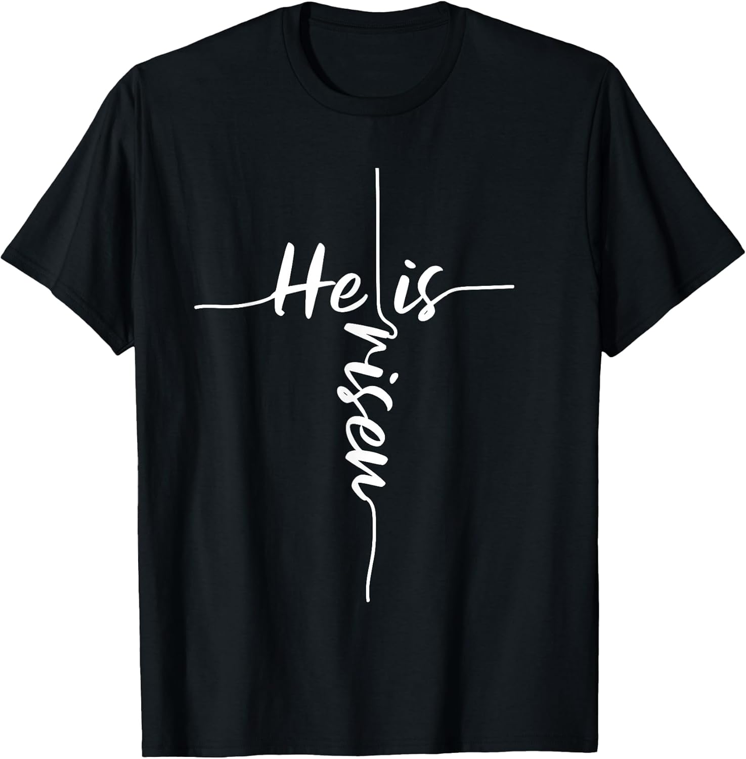 He is Risen Easter Day Jesus Cross Religious Christian Bible T-Shirt Small