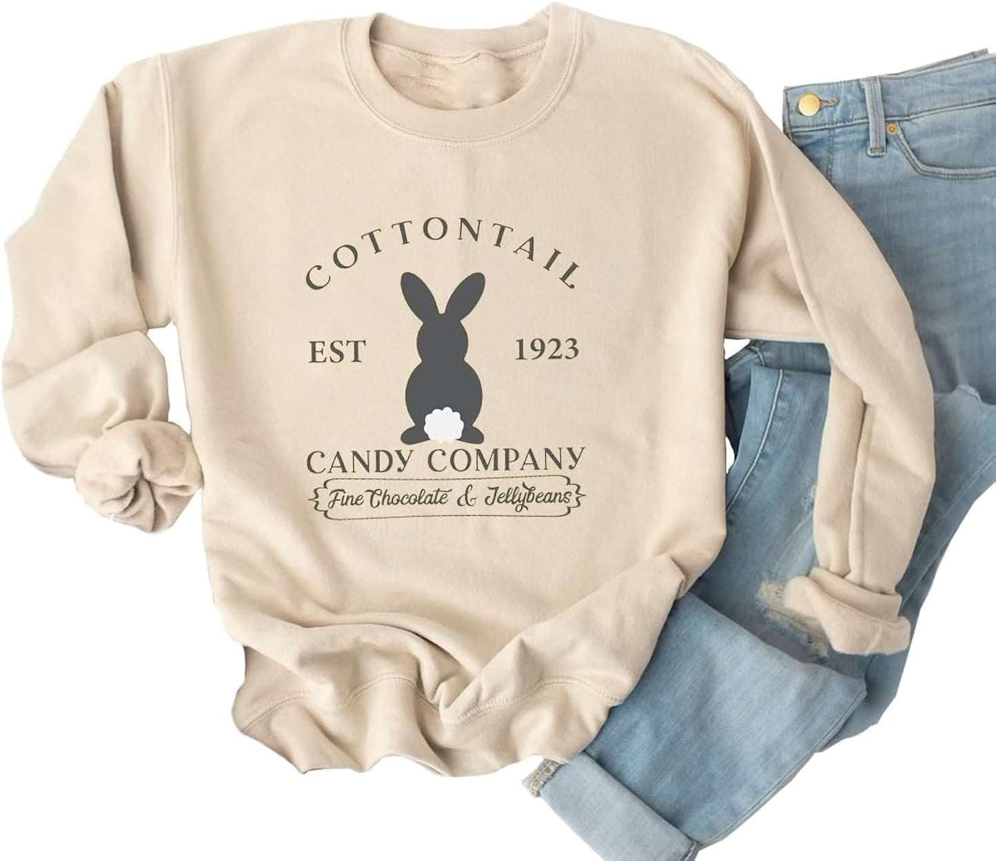 Happy Easter Sweatshirt Women Long Sleeve Cute Bunny Rabbit Graphic Tees Pullover