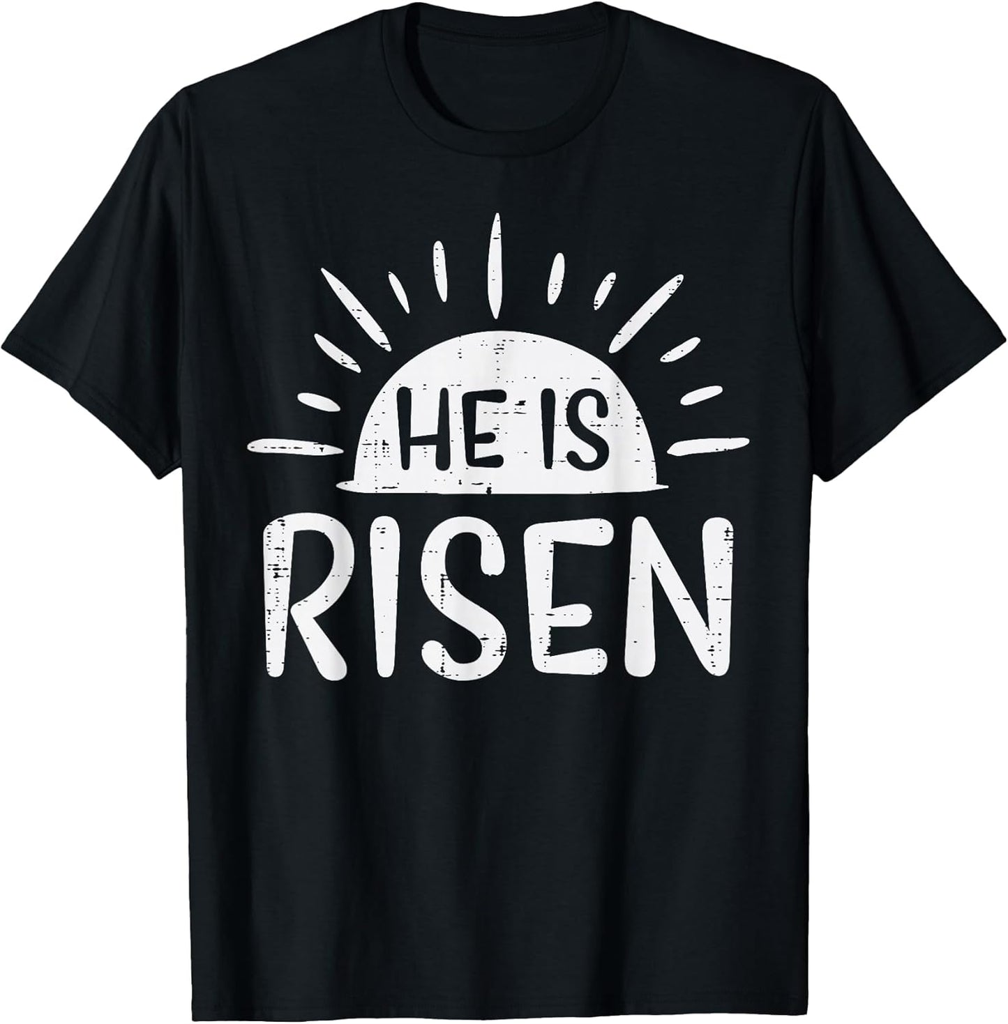 Easter Christian He is Risen Sun Resurrection Men Women Kids T-Shirt Small
