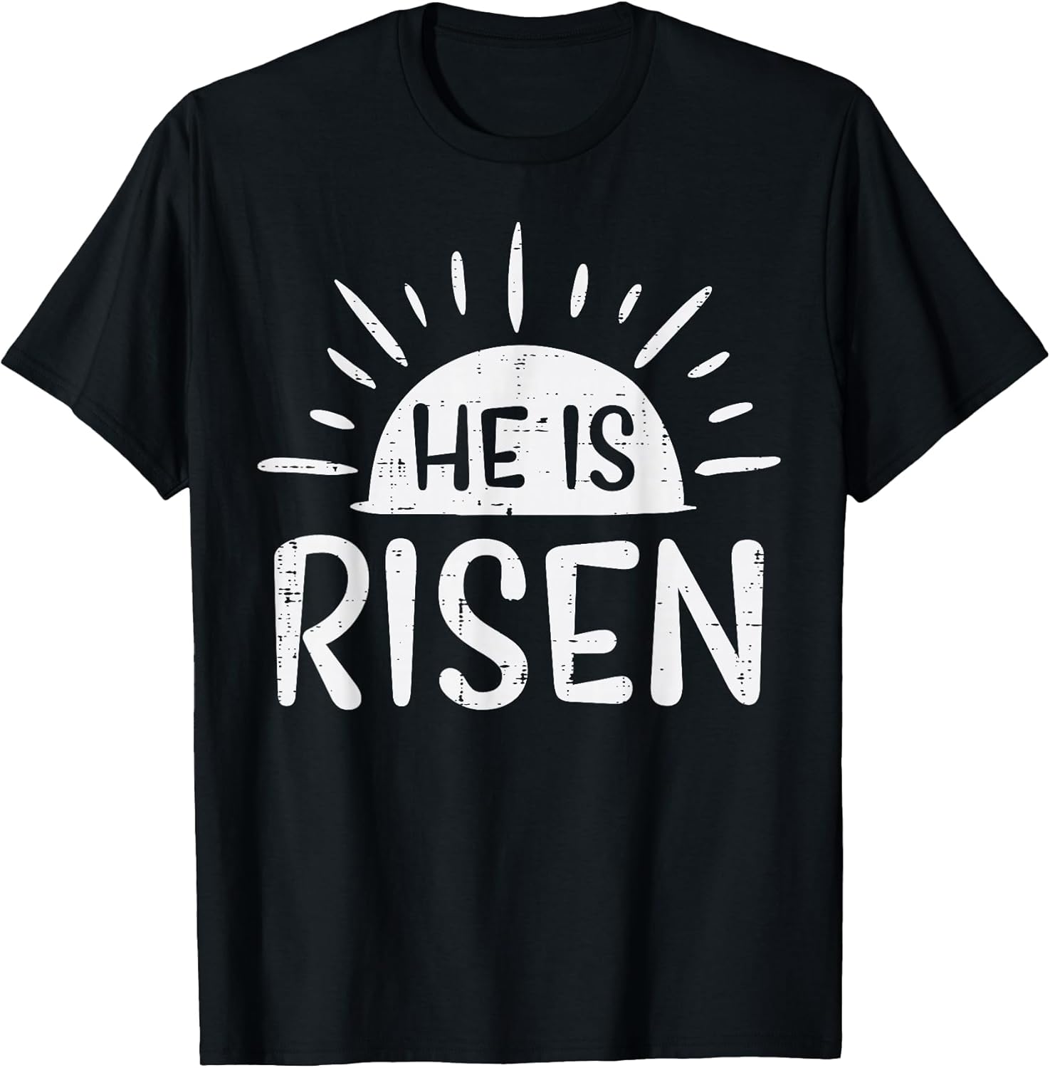 Easter Christian He is Risen Sun Resurrection Men Women Kids T-Shirt Small