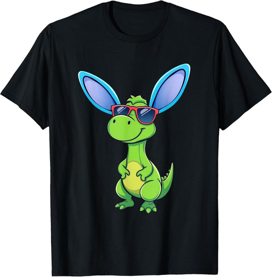 Easter Playful Dinosaur Cartoon T-Shirt
