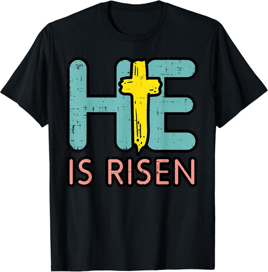 Easter HE is Risen Jesus Resurrection Christian Youth Kids T-Shirt Small