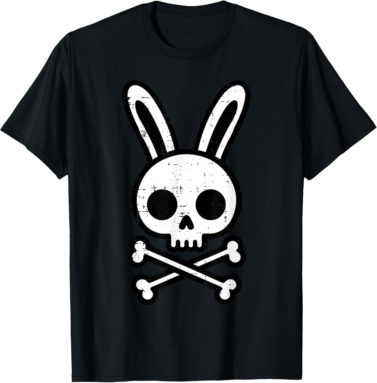 Easter Bunny Skull Cross Bones Rabbit Goth Men Boys Kids T-Shirt