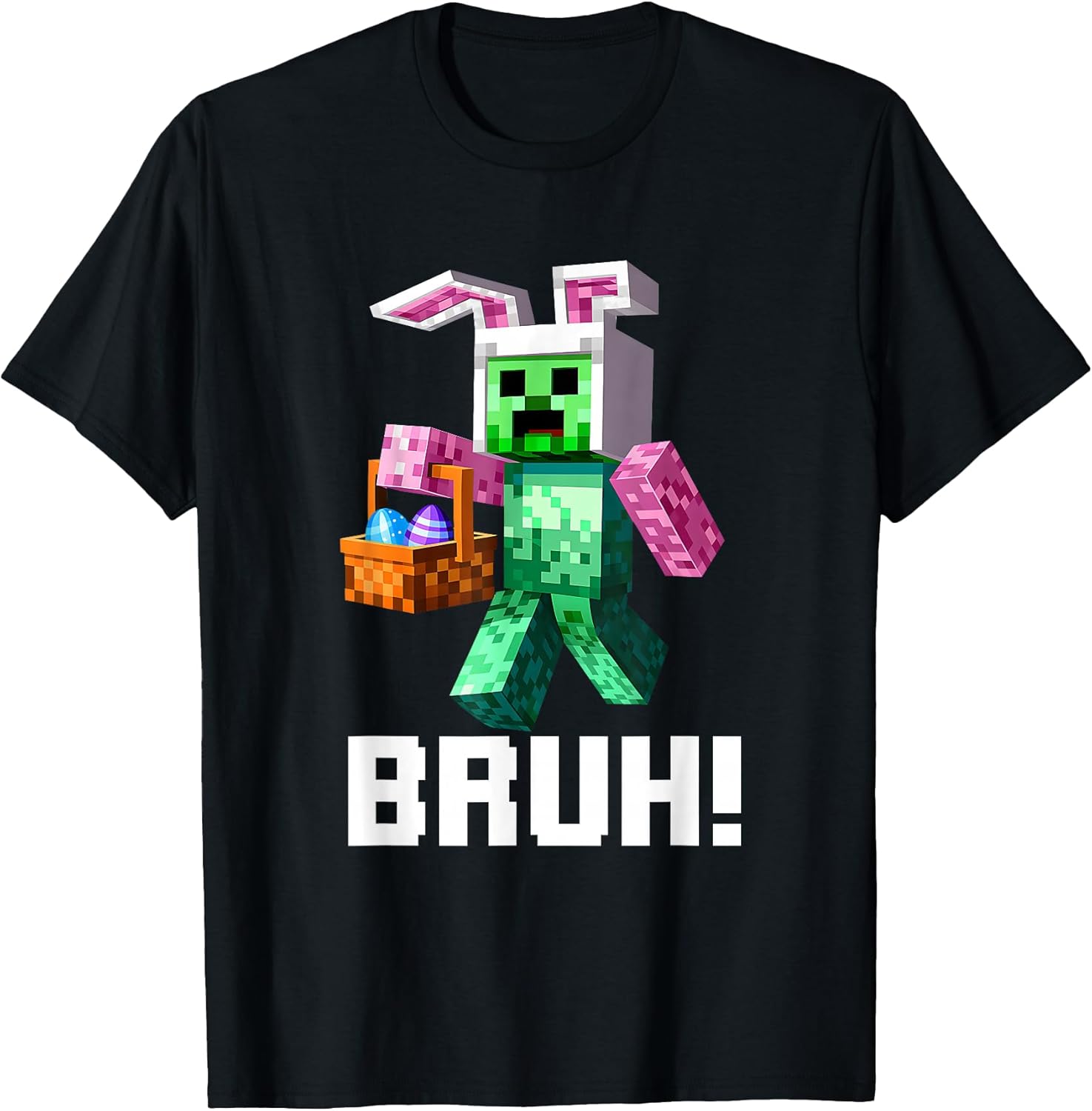 Bunny Bruh Meme Easter Day Dab Funny Bunny Teens Boys Kids T-Shirt