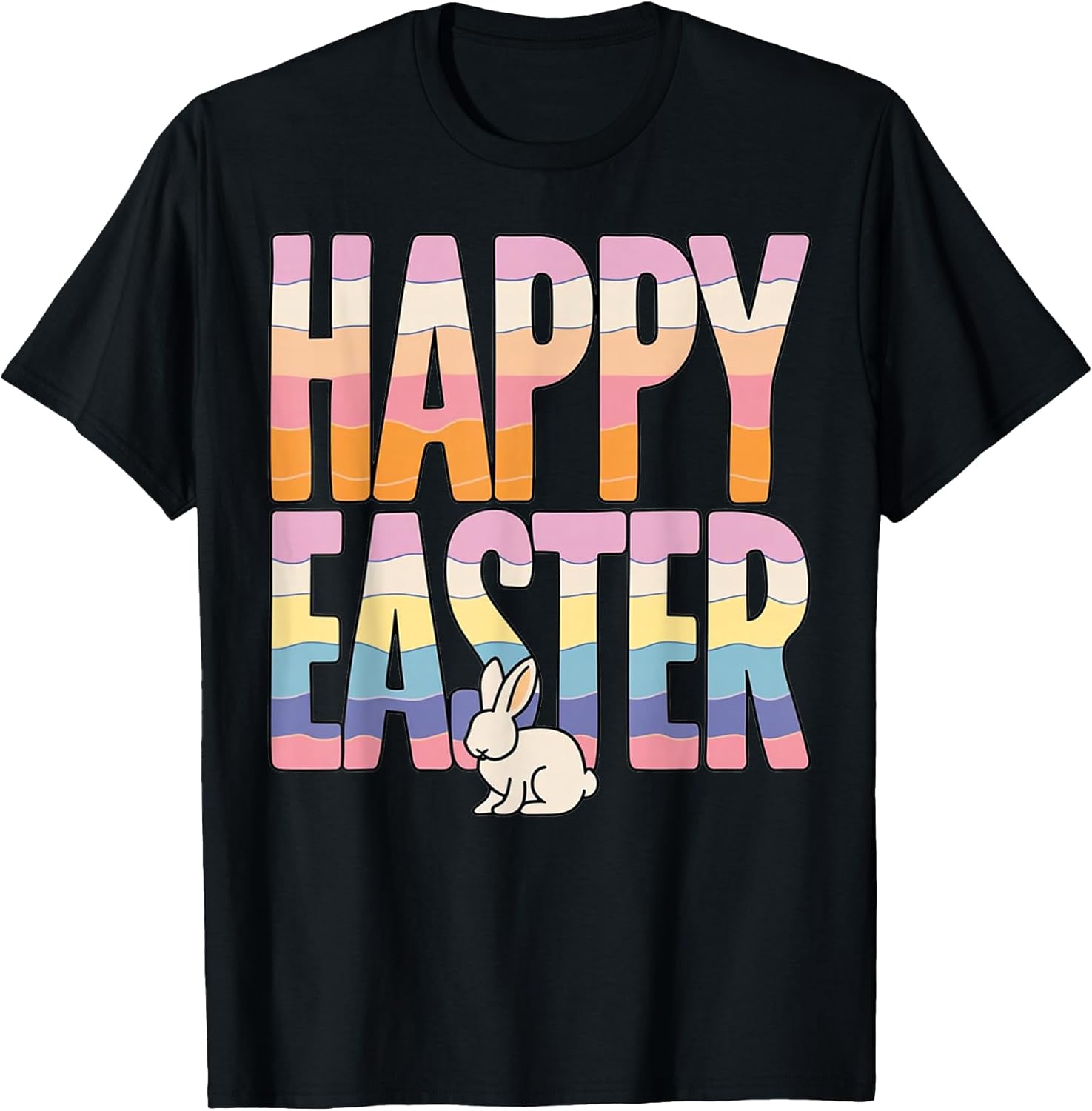 Happy Easter Cute Bunny Pastel Spring Rabbit Lover Art T-Shirt
