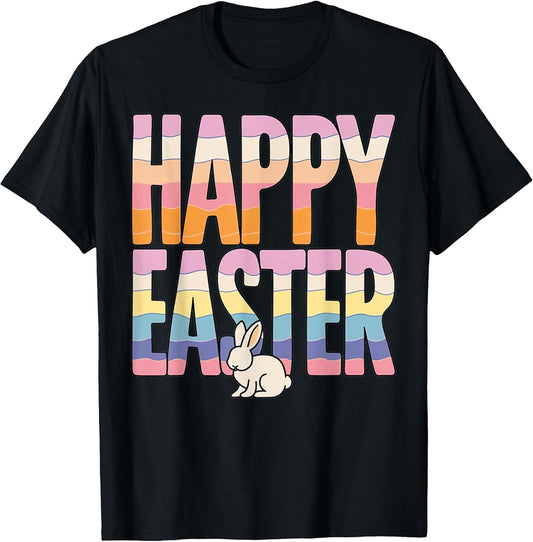 Happy Easter Cute Bunny Pastel Spring Rabbit Lover Art T-Shirt