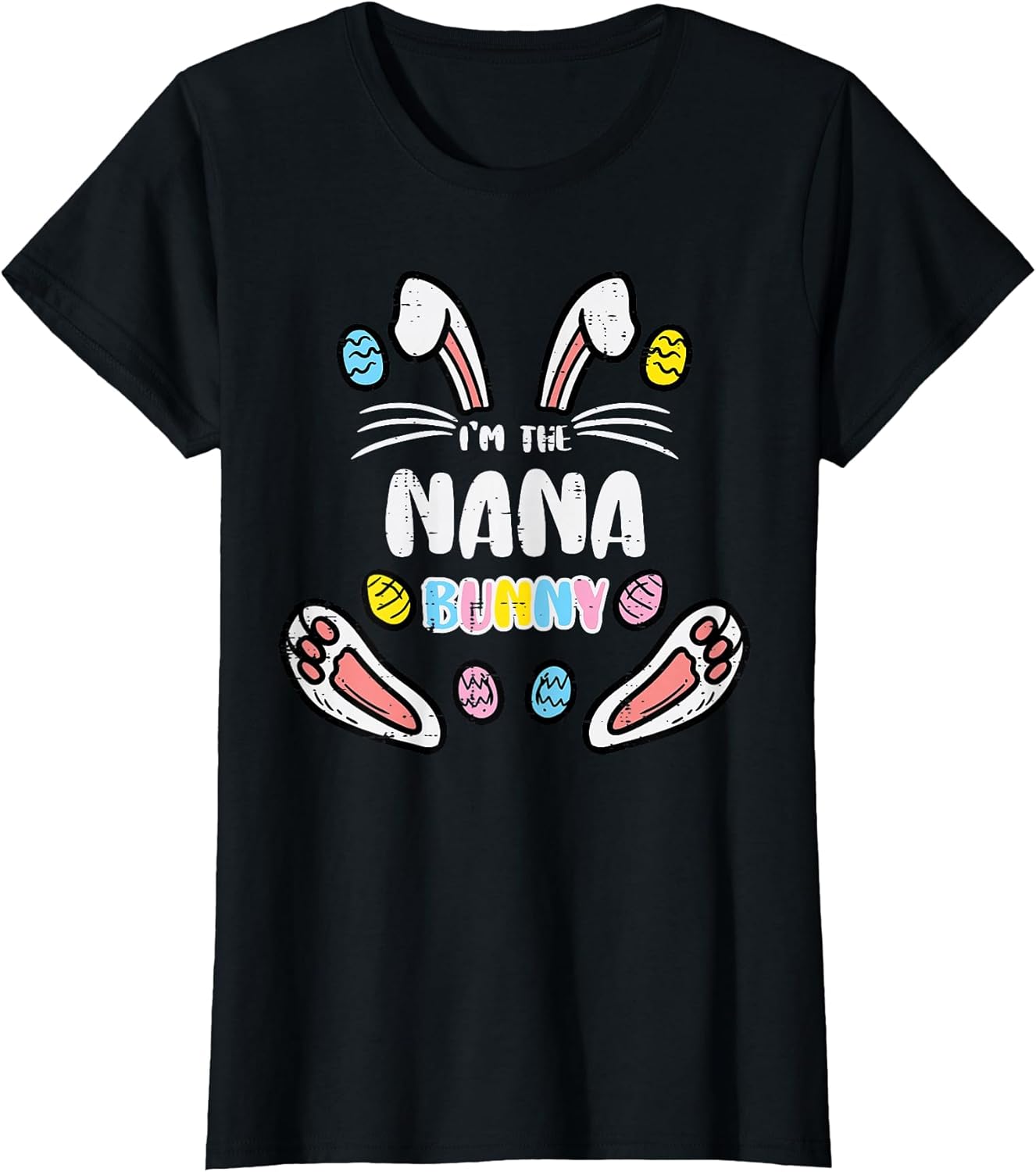 Nana Bunny Easter Matching Family Rabbit Grandma Mimi Women T-Shirt