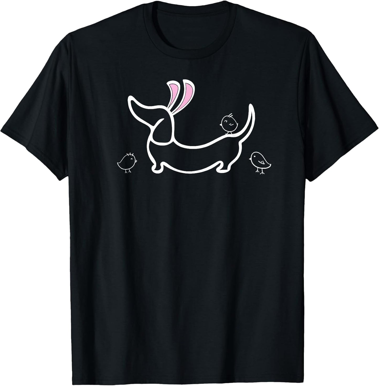 Easter Bunny Ears and Chicks Dachshund T-Shirt