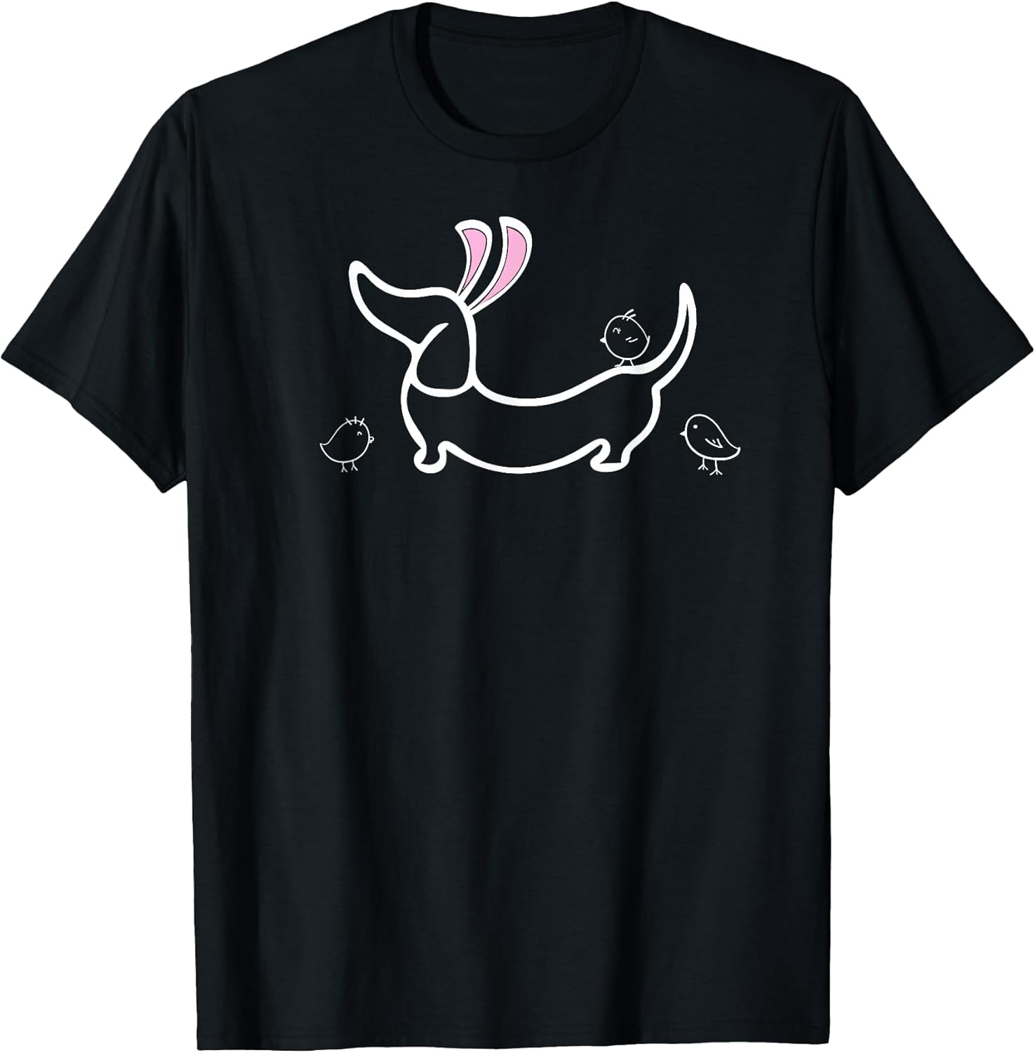 Easter Bunny Ears and Chicks Dachshund T-Shirt