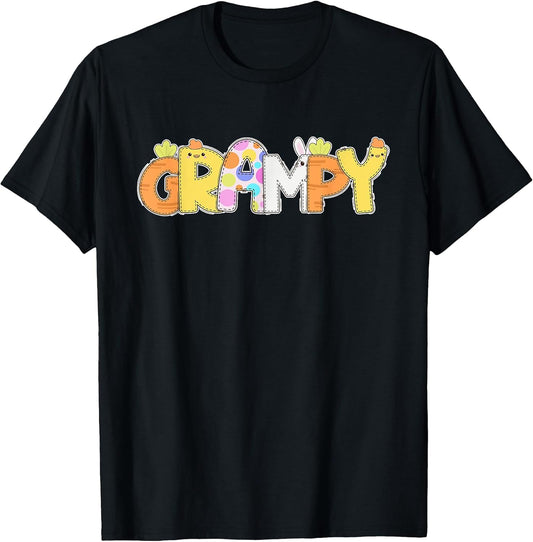 Chick Bunny Easter Eggs Grandpa Grampy T-Shirt
