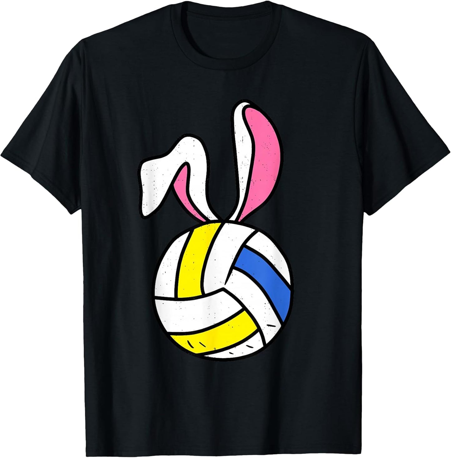 Funny Volleyball Bunny Happy Easter Ears Sport Men Boys Kids T-Shirt