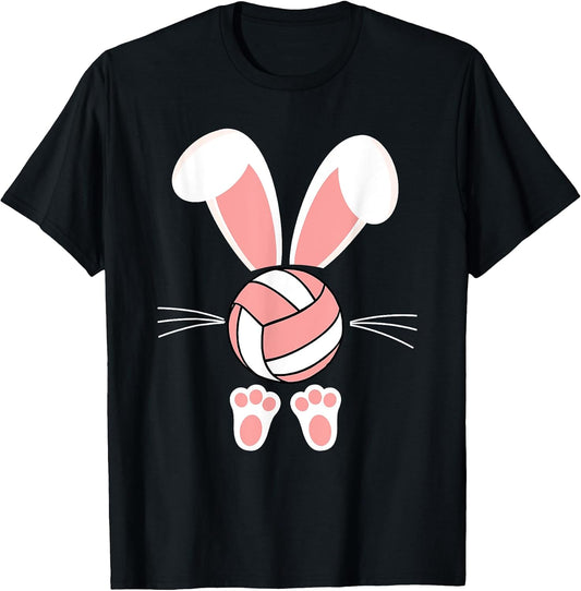 Volleyball Lover Easter Bunny Ears Feet Kids Toddler Adult T-Shirt