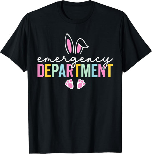 Emergency Department Bunny Emergency Room ER Nurse Easter T-Shirt