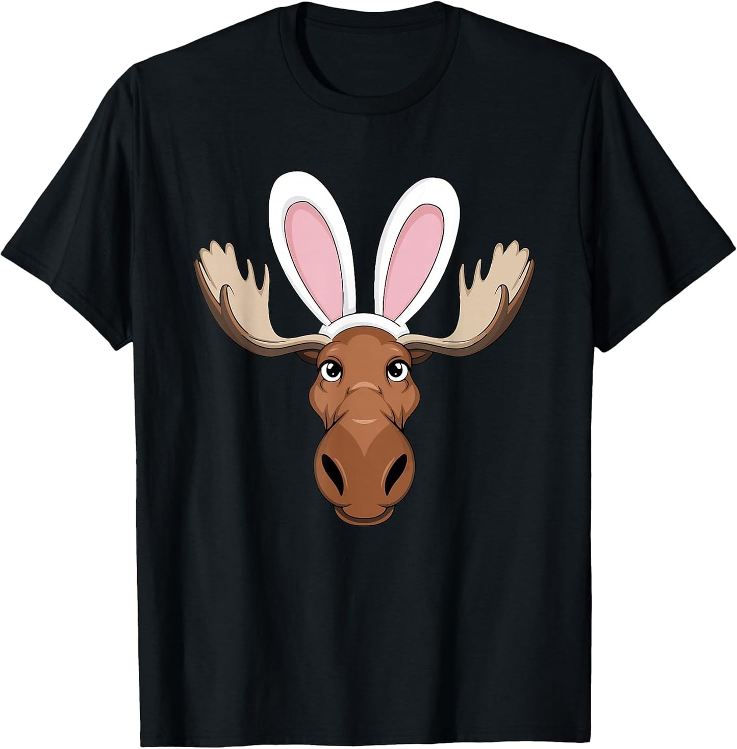 Moose with Bunny Ears Funny Easter Kids Boys Girls & Adults T-Shirt