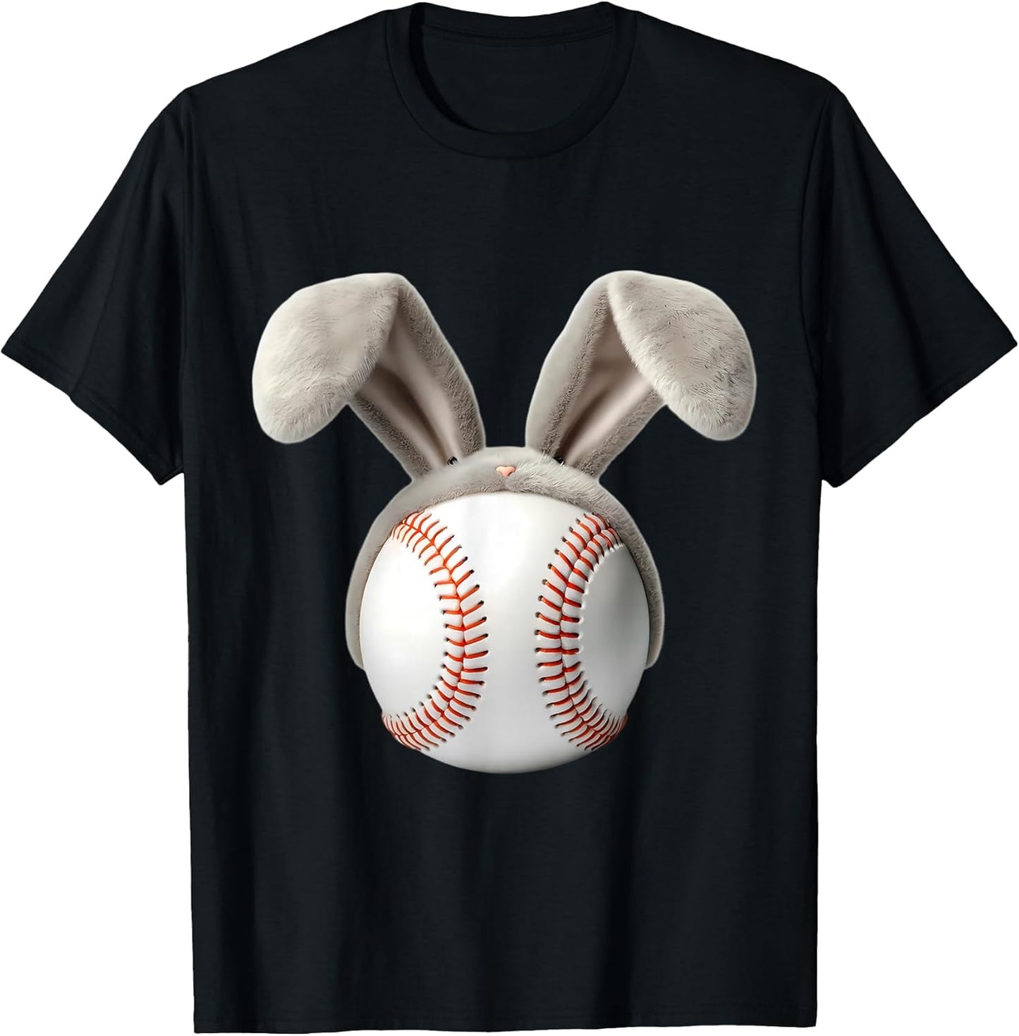 Easter Bunny Ears Baseball Player Coach Lover Softball Fan T-Shirt