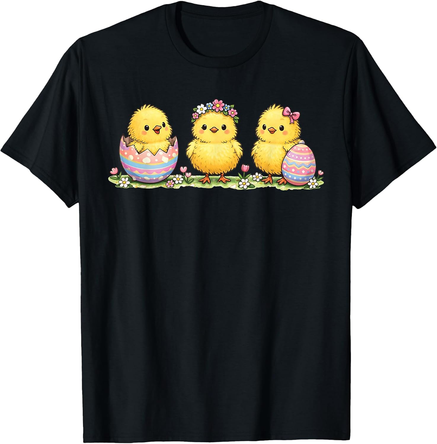 Cute Easter Chicks Trio Spring Baby Chick Animal Holiday Art T-Shirt