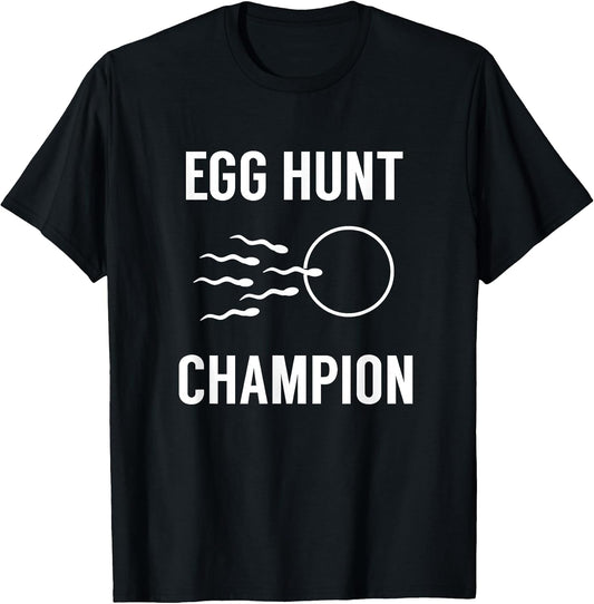 Egg Hunt Champion Funny Dad Easter Pregnancy Announcement T-Shirt Small