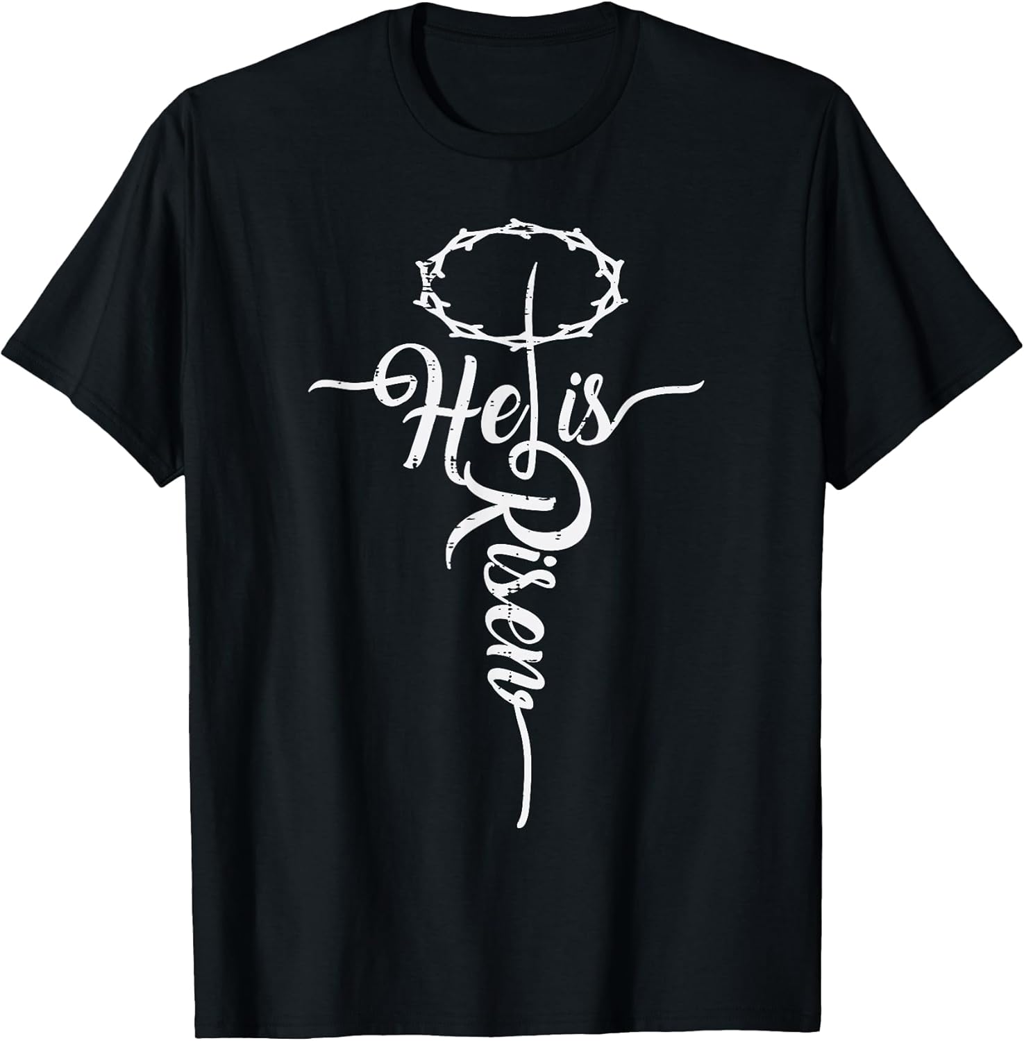 He is Risen Cross Jesus Religious Easter Day Christians T-Shirt Small