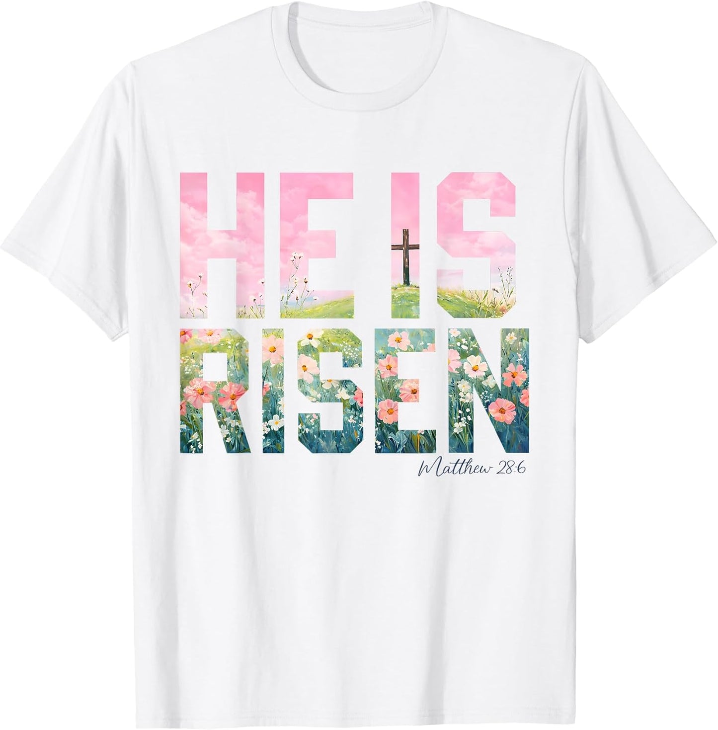 He is Risen Jesus Religious Easter Bunny Men Women Kid T-Shirt