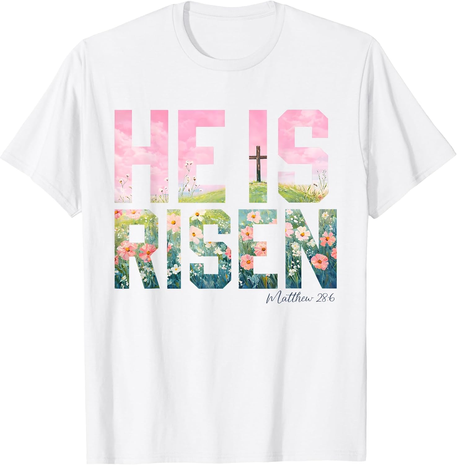 He is Risen Jesus Religious Easter Bunny Men Women Kid T-Shirt