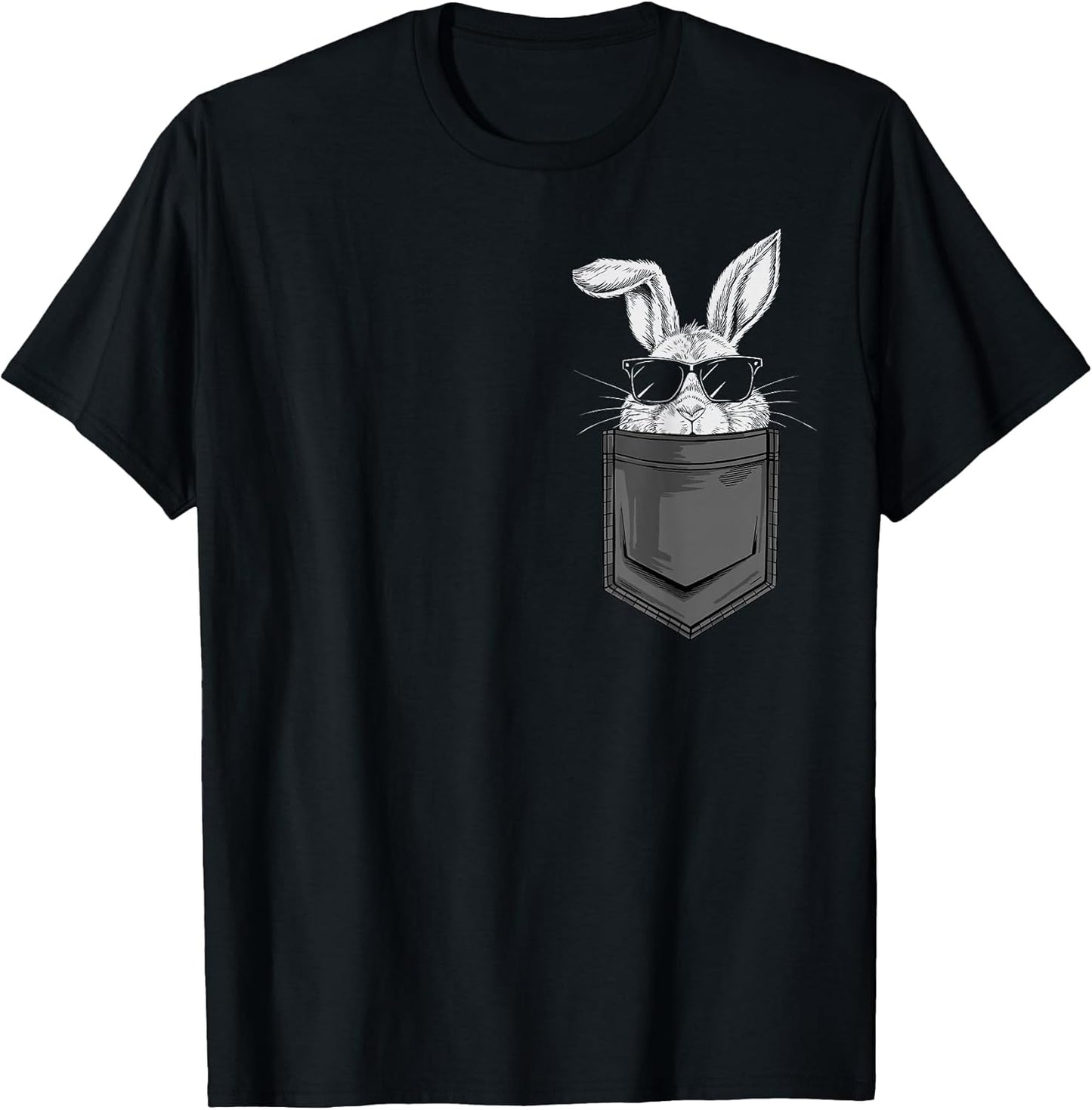 Cool Easter Bunny Rabbit with Sunglasses in Pocket T-Shirt
