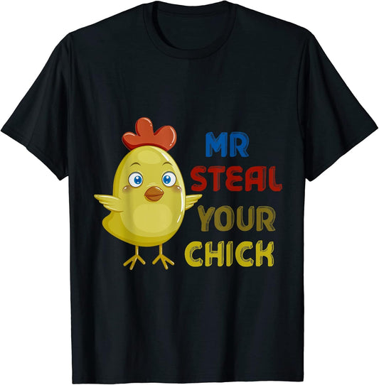 Funny Easter Boys Mr Steal Your Chick Quote Easter Bunny T-Shirt