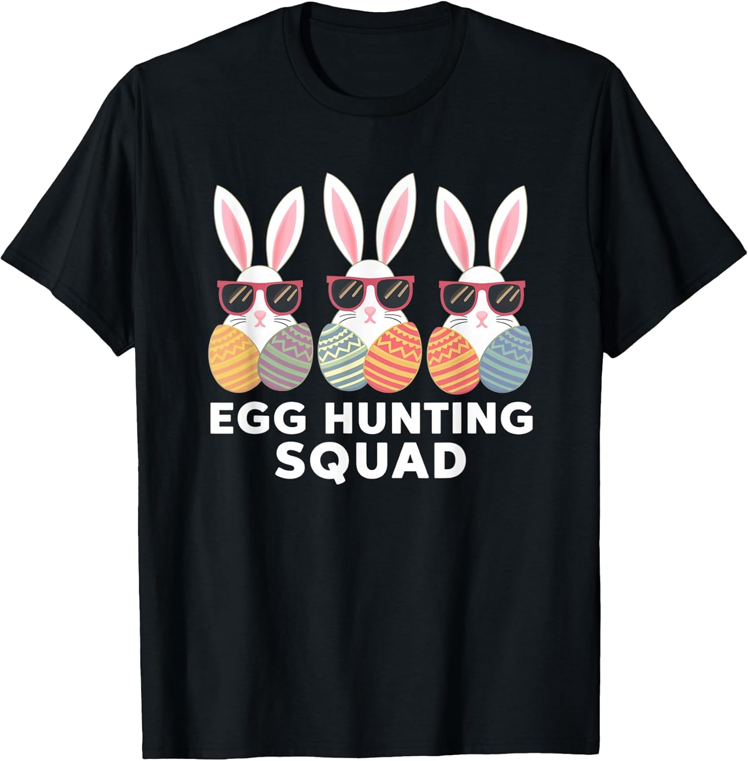egg hunting squad boys girls easter family T-Shirt