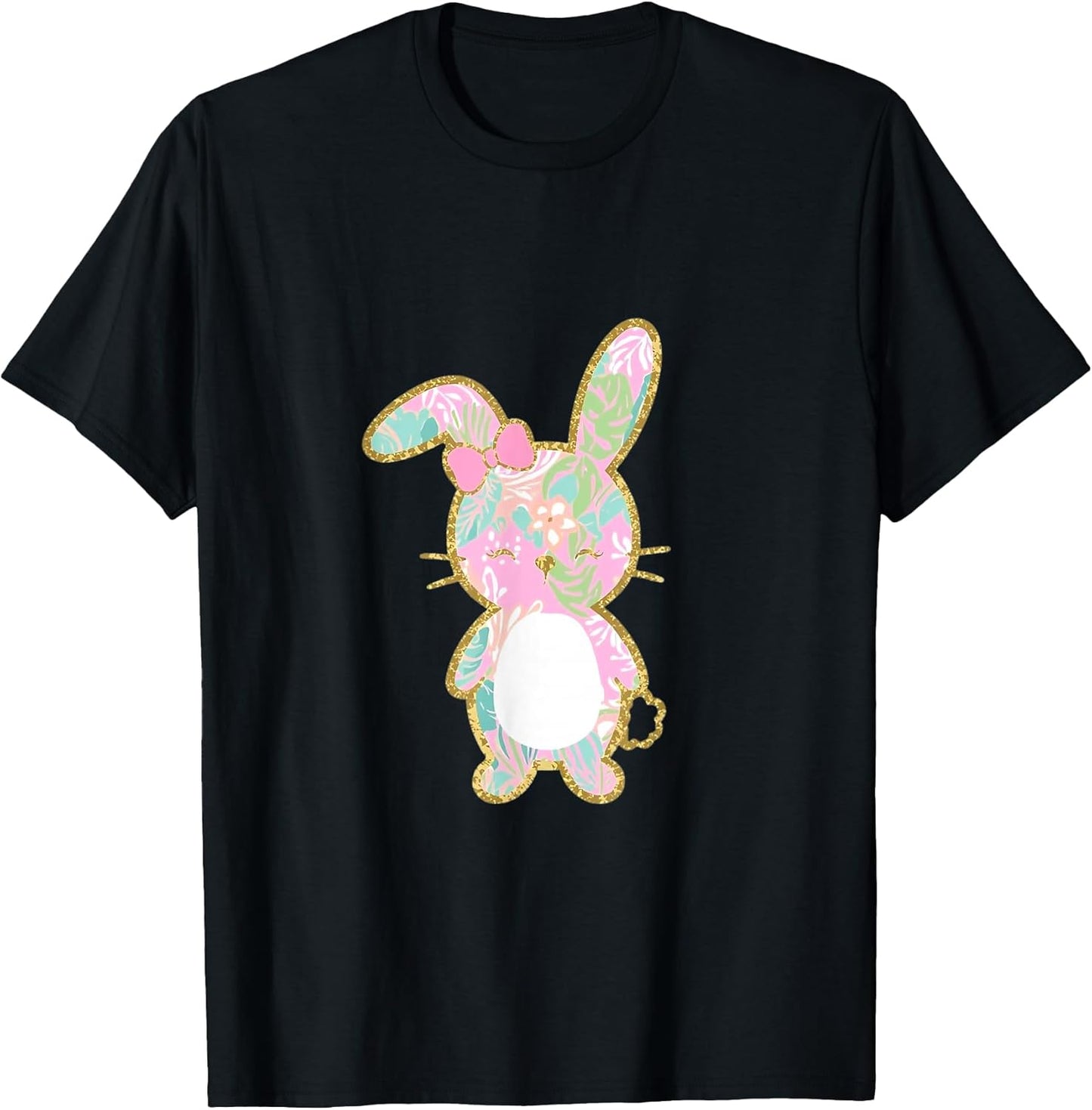 Preppy Bunny Pastel Palm Beach Easter Aesthetic T-Shirt