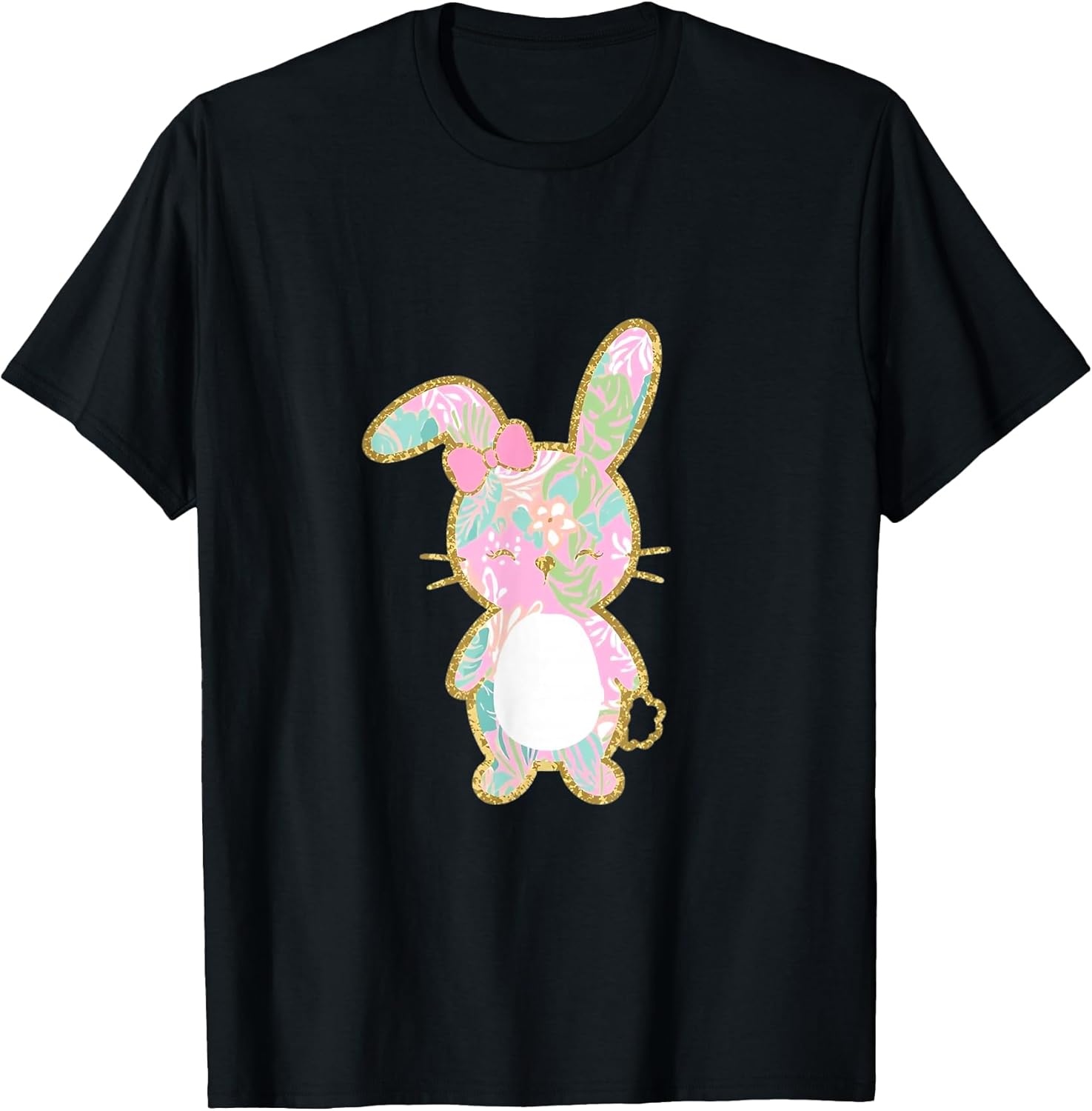 Preppy Bunny Pastel Palm Beach Easter Aesthetic T-Shirt