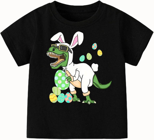 Boys Easter Shirts Kids Cotton Graphic Tees Casual T-Shirts 3-7 Years