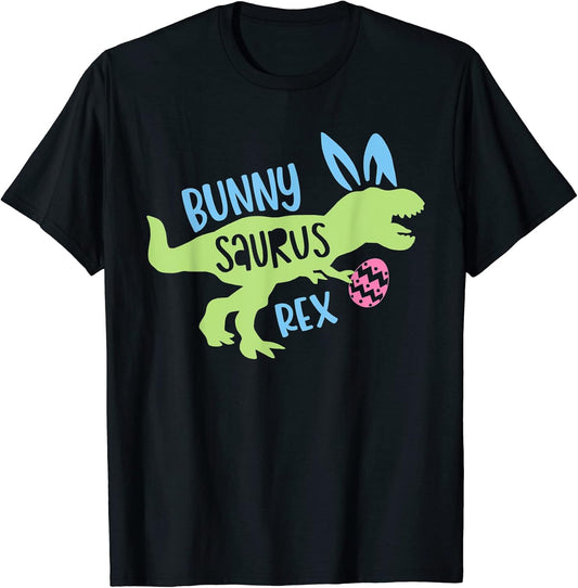 Kids Bunny Saurus Dinosaur Easter Day Boys Girls Toddlers T-Shirt