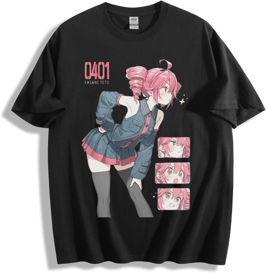 Offical Kasane Teto Anime Synthetic Voice Idol Tee Unisex T-shirt, Sweatshirt, Hoodie (1)