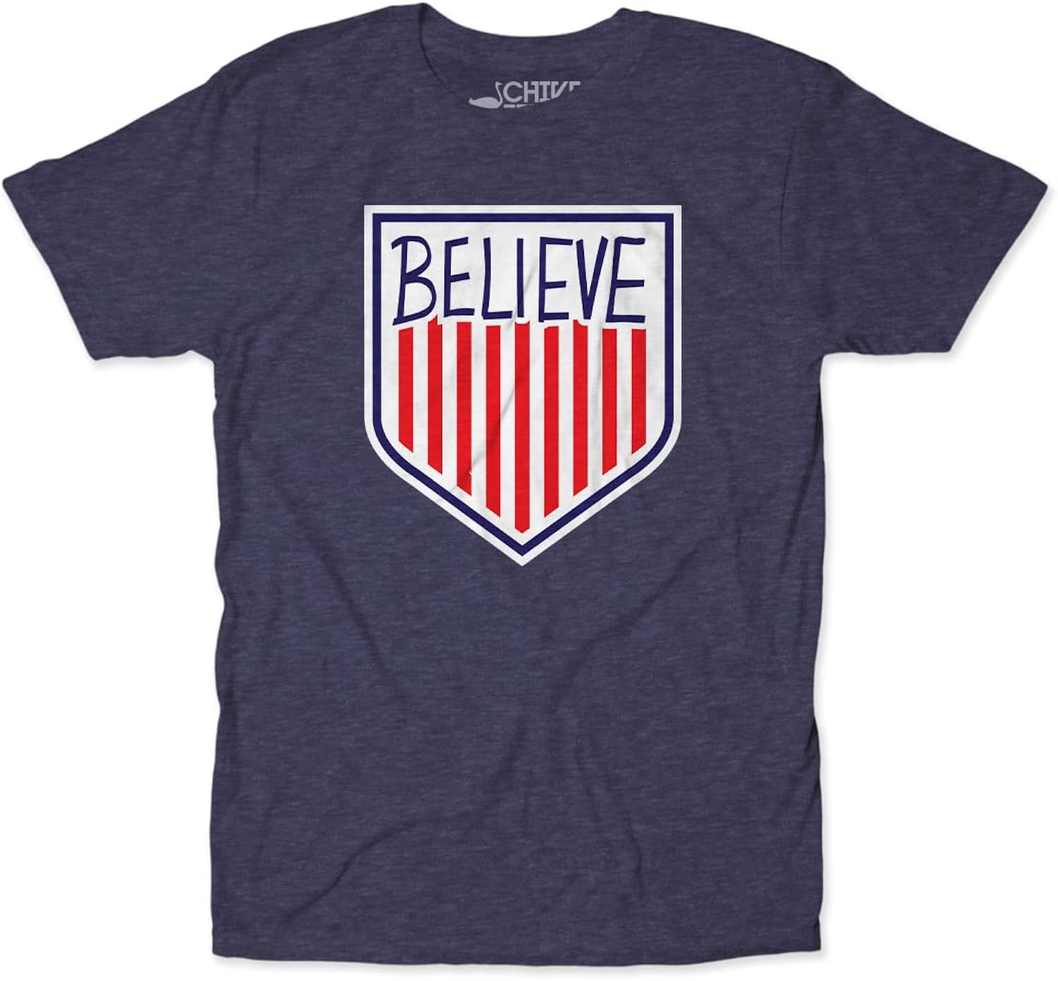 theCHIVE Believe USMNT T-Shirt – Funny Soccer Crest Graphic Tee