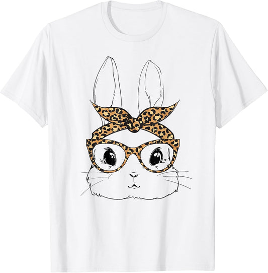 Easter Shirts for Kids Easter T Shirts Women Bunny Sunglass T-Shirt