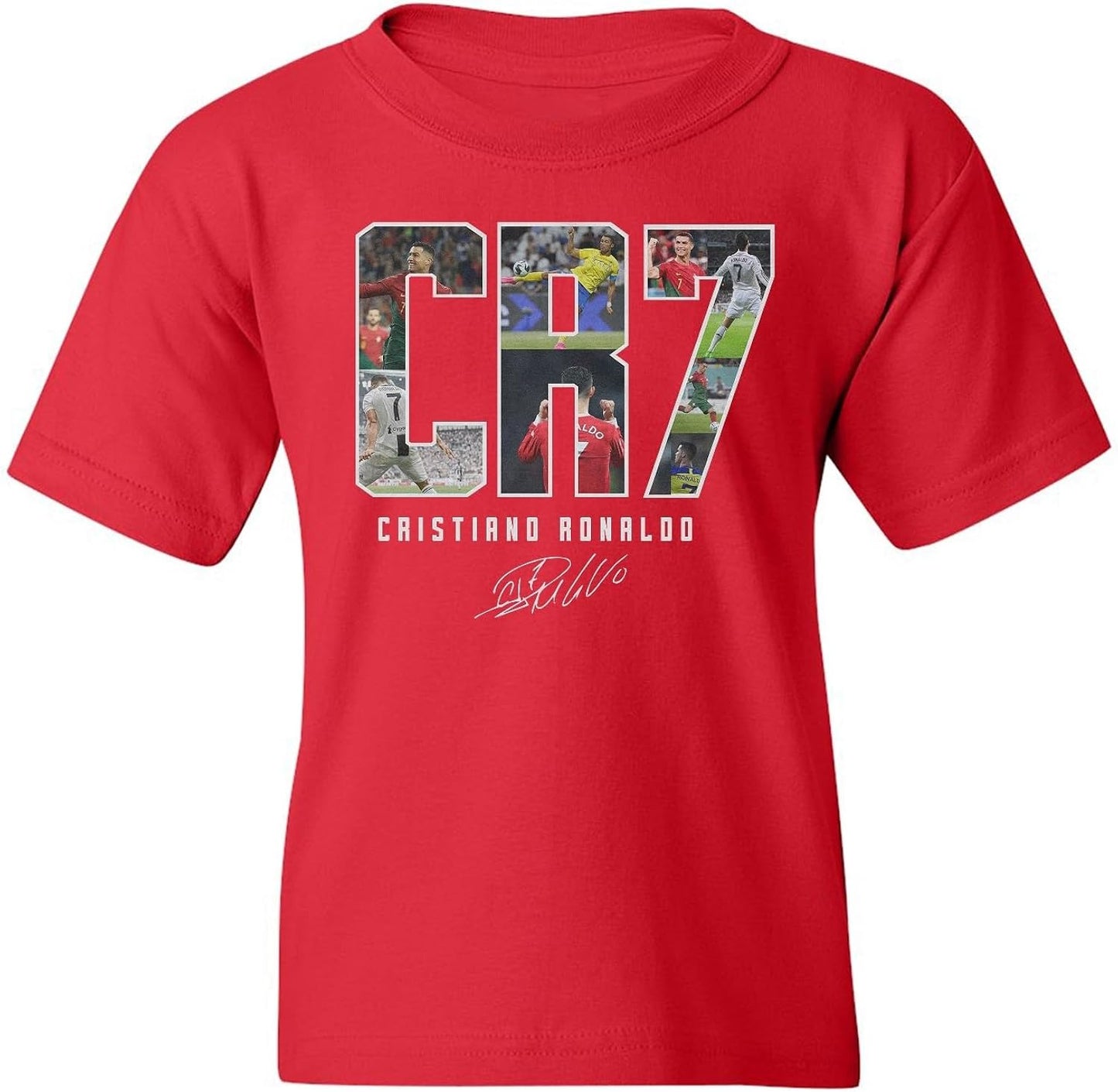Collage Ronaldo Tribute - Soccer Goat Youth Unisex T-Shirt