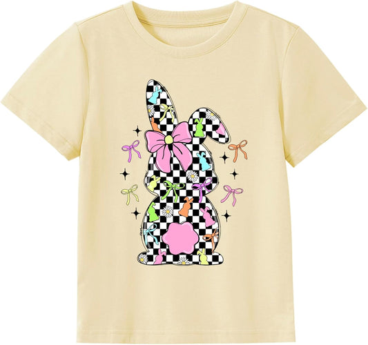 Toddler Easter Bunny Shirt Boys Girls Happy Easter Graphic T-Shirt Outfit Clothes for Kids 2-7T