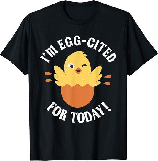 Egg-Cited Hatching Chick Design Funny Easter Chicks Unisex-Kids T-Shirt