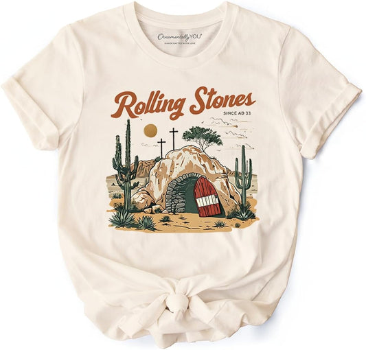 He is Risen T-Shirt, Stone Rolled Away Easter Christian Tee