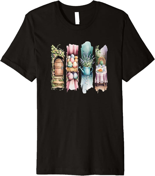 Pastel Easter Bunny Design, Trendy Spring Holiday Premium T-Shirt