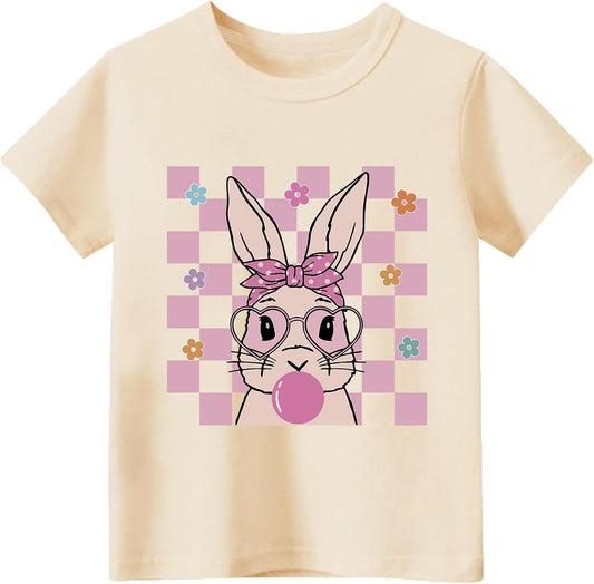 Easter Bunny Shirt for Toddler Boys Girls Kids Eggs-Track Tees Eggs Tractor T-Shirts 2-7T