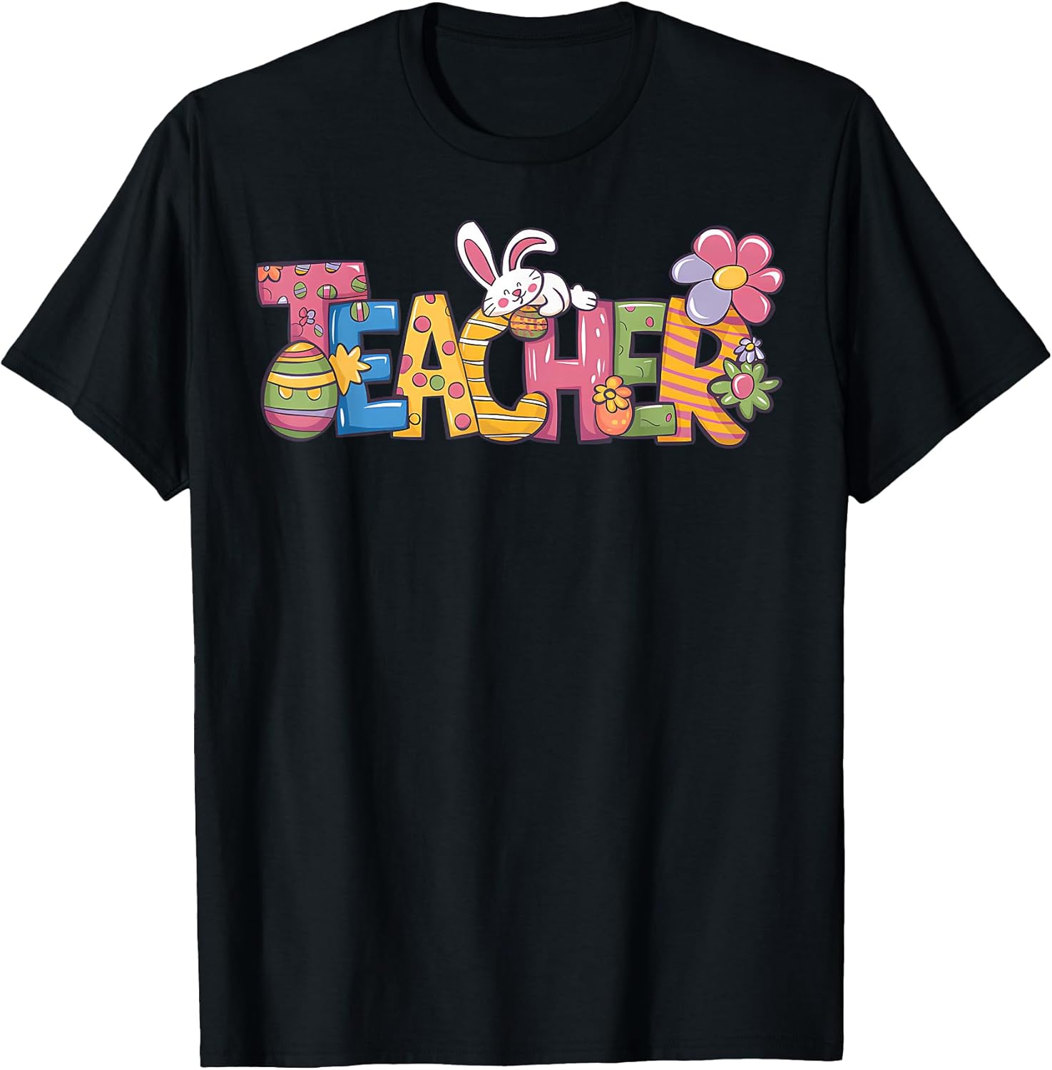 Easter Teacher Bunny Ears Teacher Life Easter Day Egg Women T-Shirt