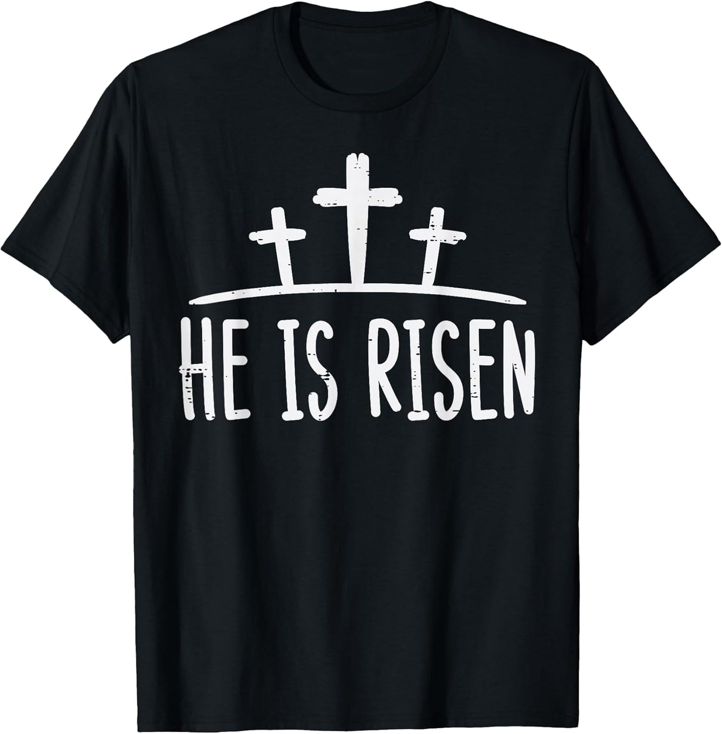 Easter He is Risen Cross Religious Christian Men Women Kids T-Shirt Small