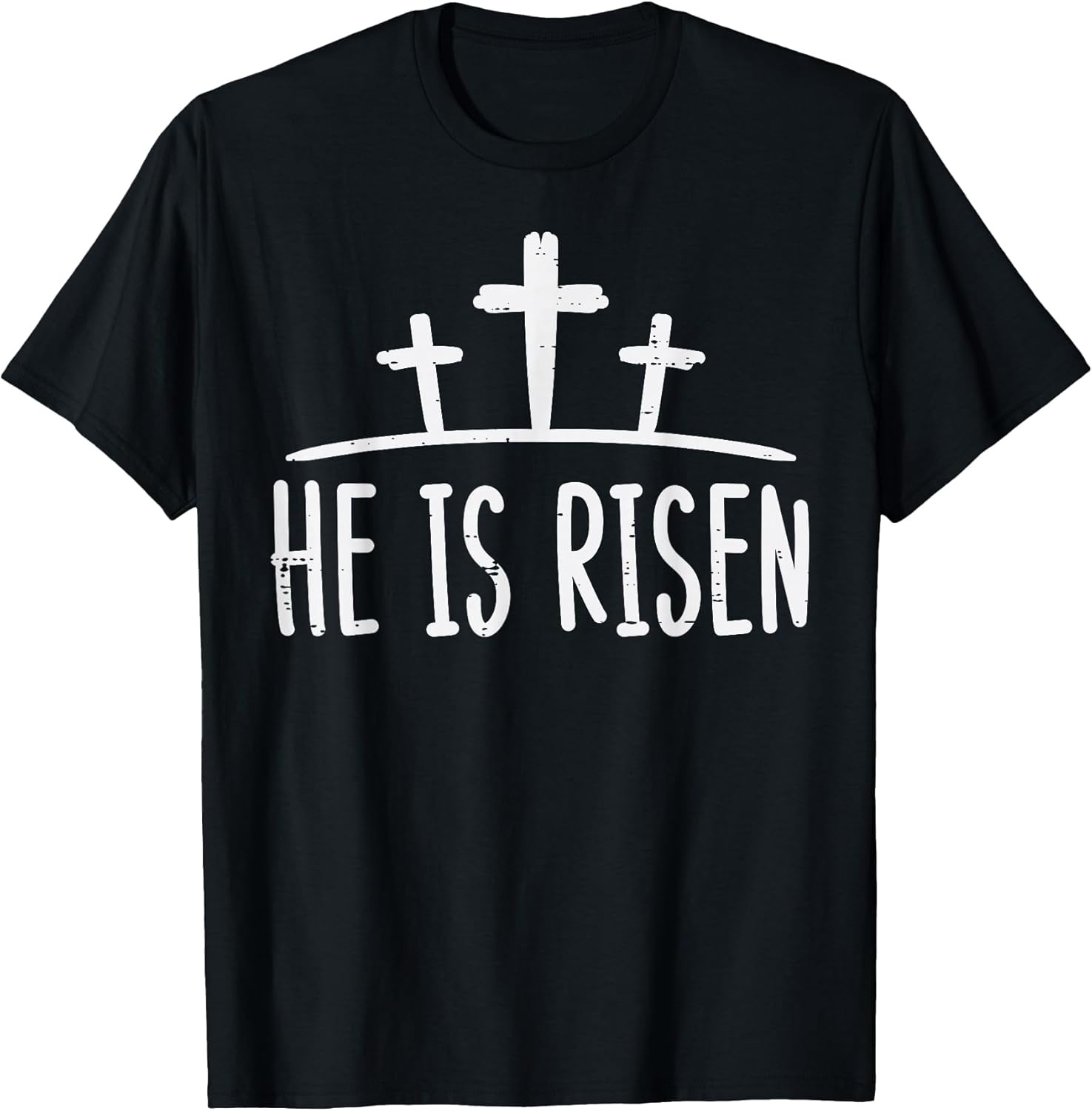 Easter He is Risen Cross Religious Christian Men Women Kids T-Shirt Small