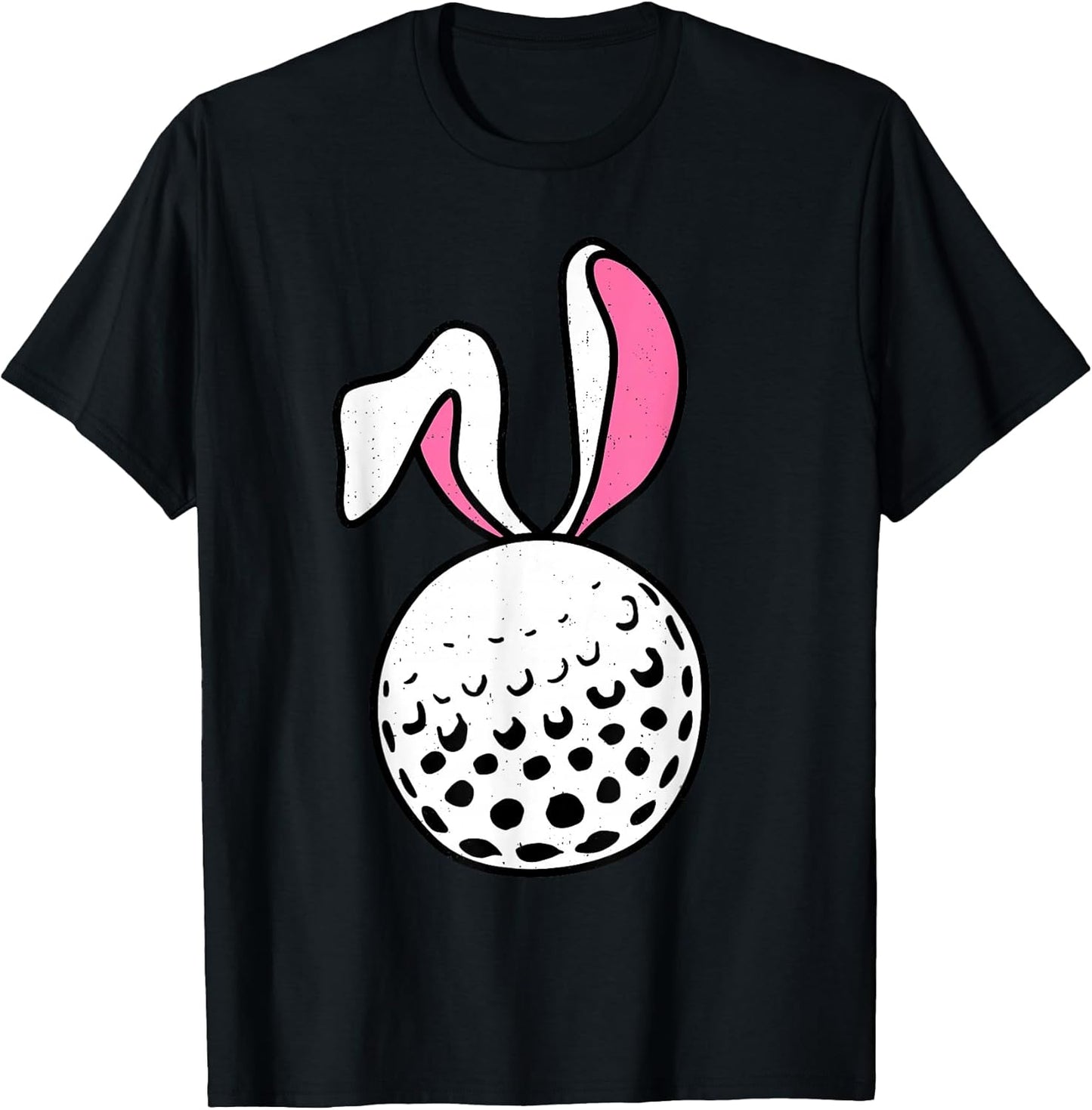Golf Ball Happy Bunny Easter Ears Golfing Men Boys Kids T-Shirt