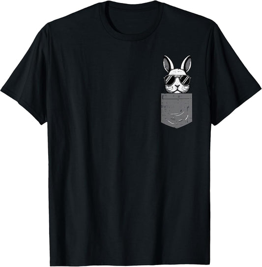 Easter Bunny Pocket Sunglasses Cool Rabbit Men Women Kids T-Shirt