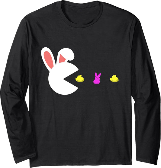 Easter Funny Shirt - Cute Easter Video Gamer. Funny Easter Long Sleeve T-Shirt