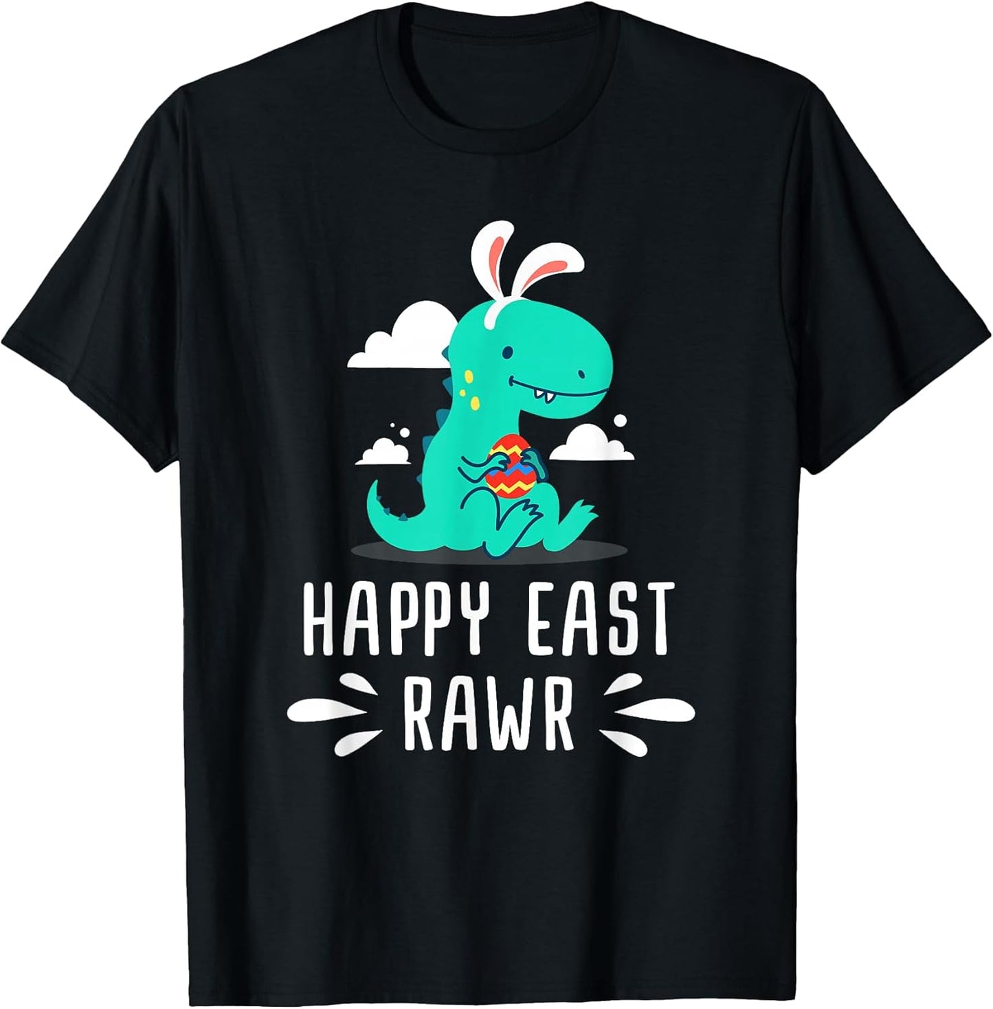 Children's T-Rex Dino Easter Dinosaur Bunny Boys T-Shirt