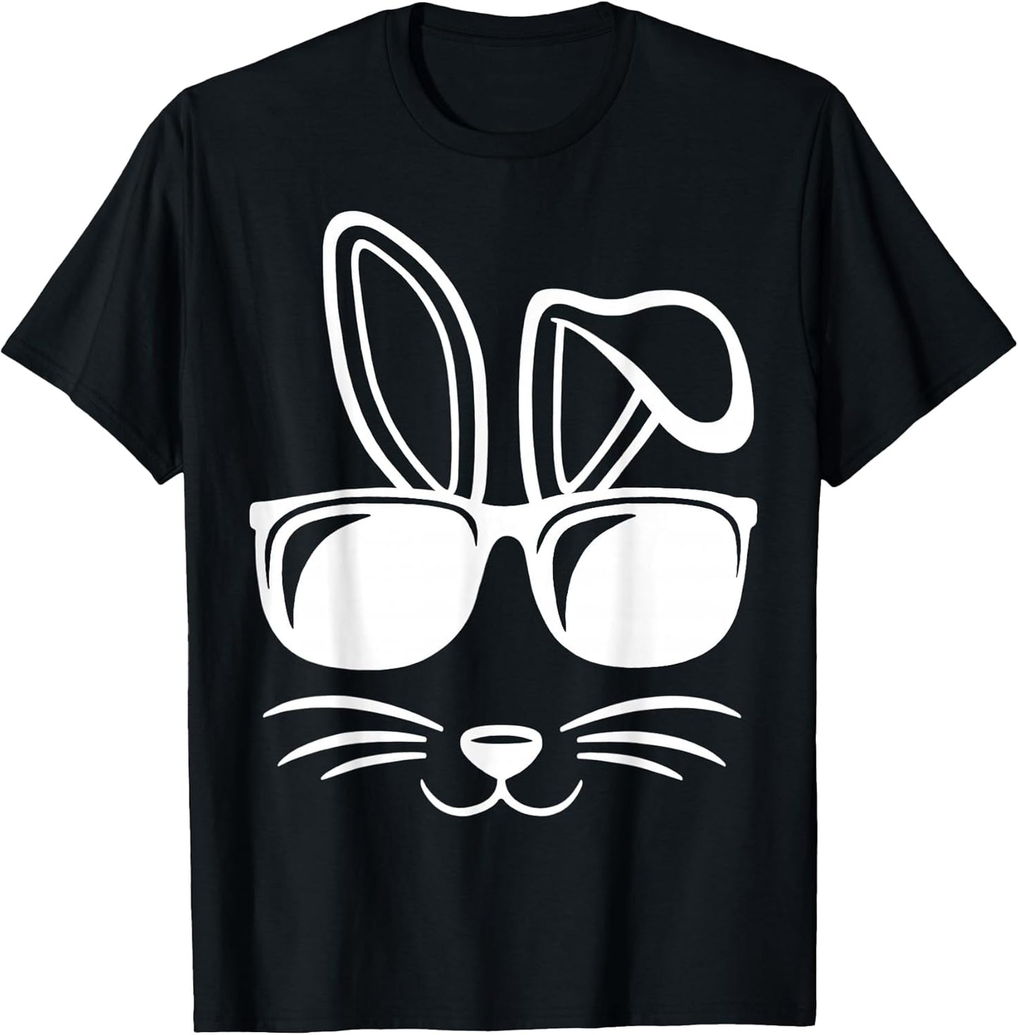 Bunny Face With Sunglasses Men Boys Kids Easter Day T-Shirt