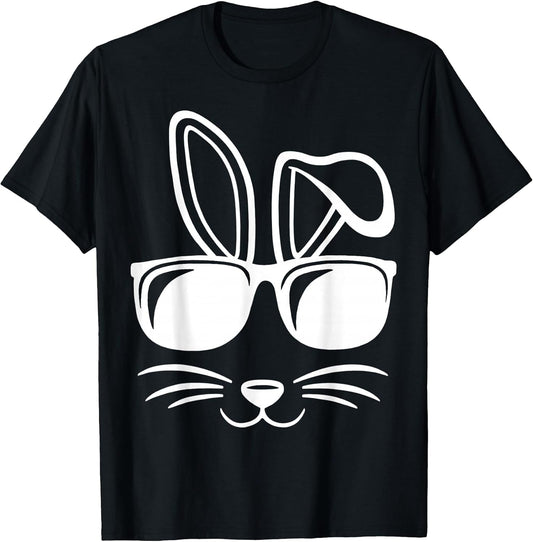 Bunny Face With Sunglasses Men Boys Kids Easter Day T-Shirt