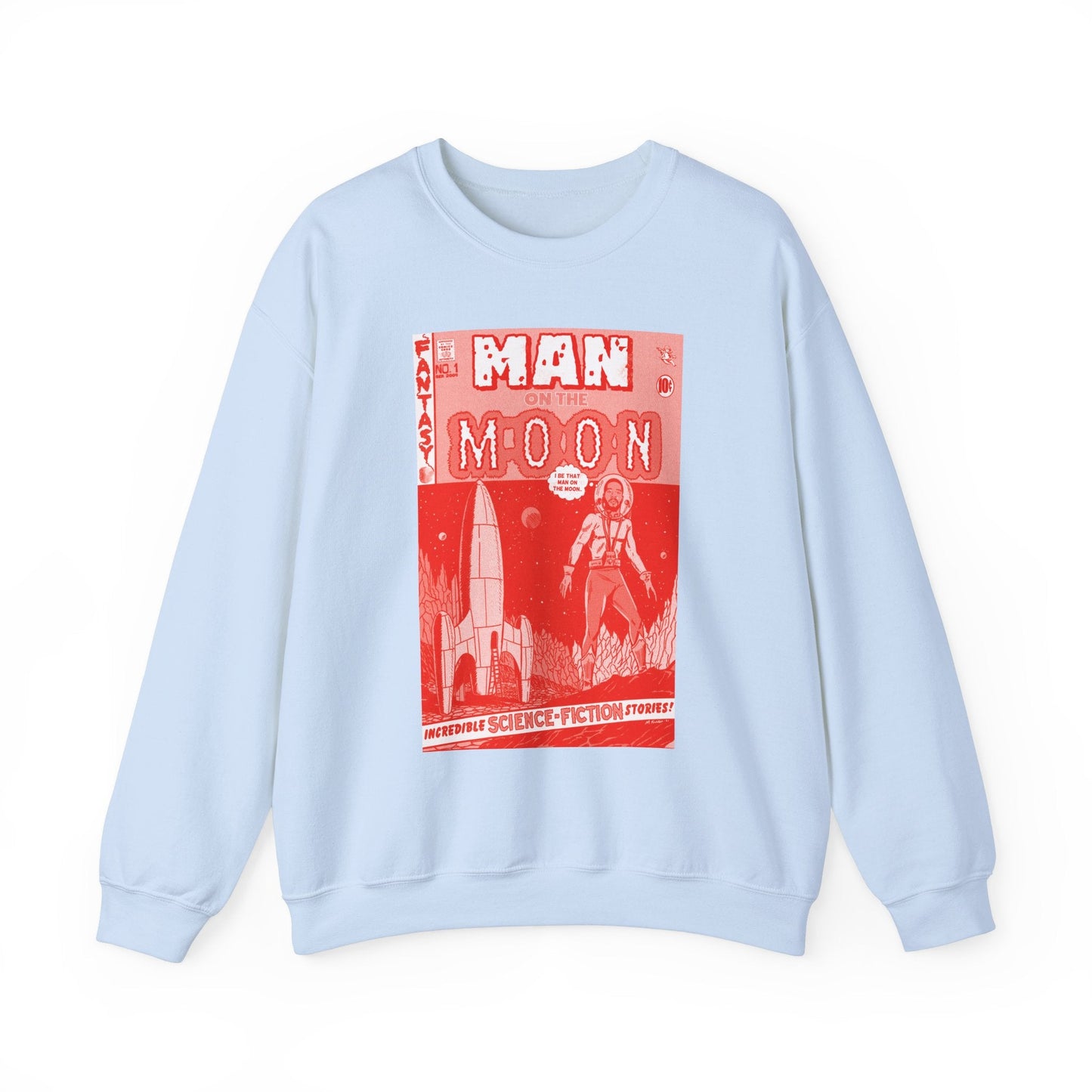 Man on the Moon - RED VARIANT - Unisex Heavy Blendâ„¢ Crewneck Sweatshirt